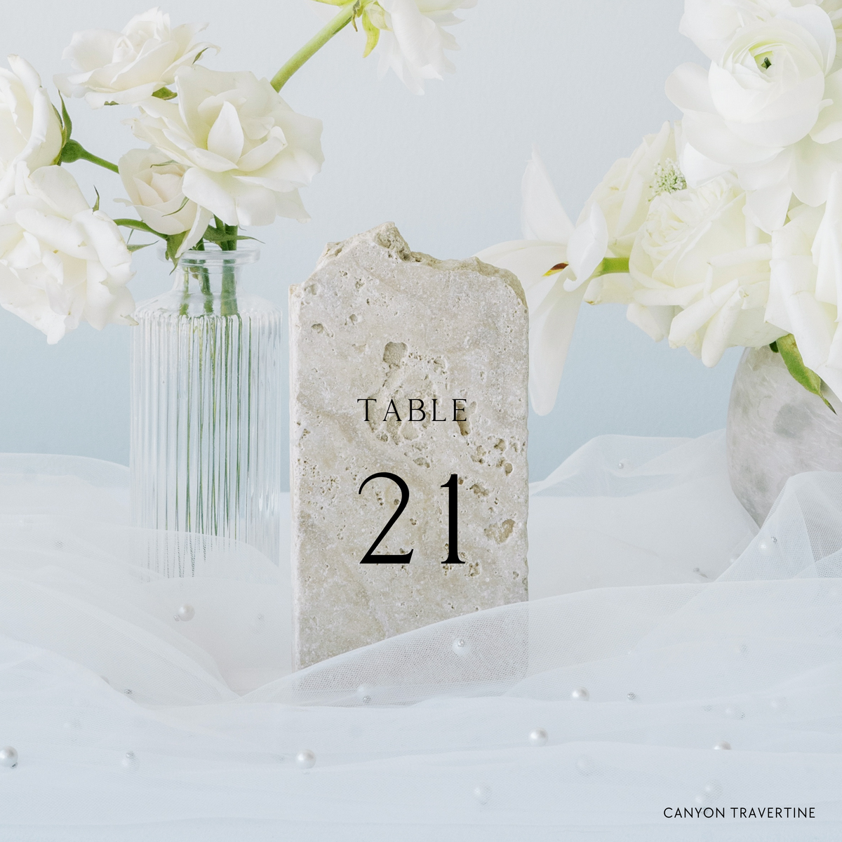 Wedding Canyon Travertine Stone Table Numbers