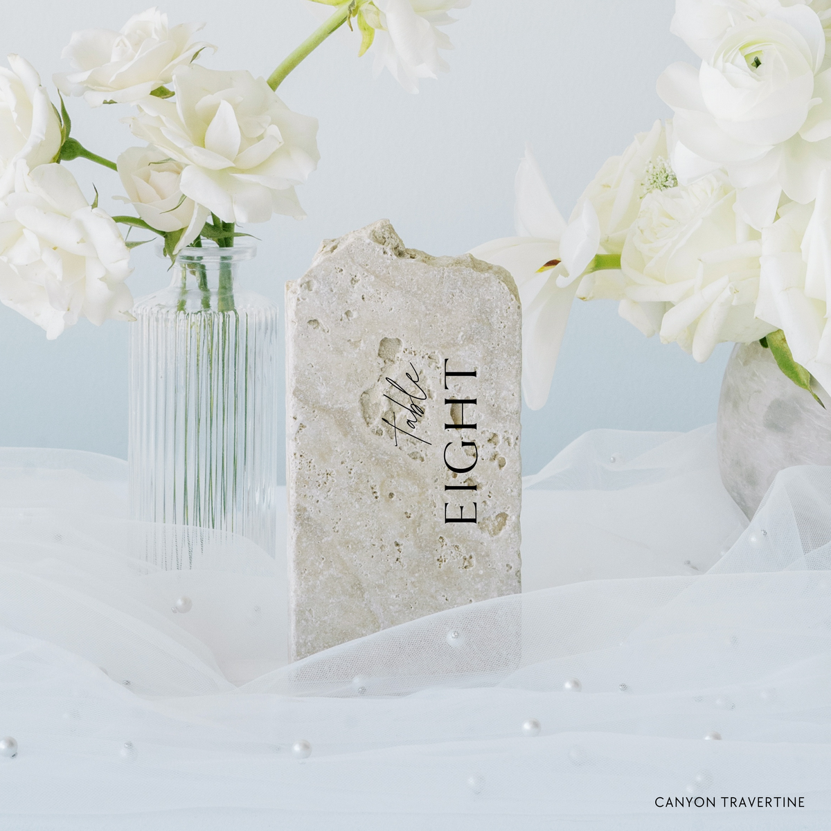 Wedding Canyon Travertine Stone Table Numbers