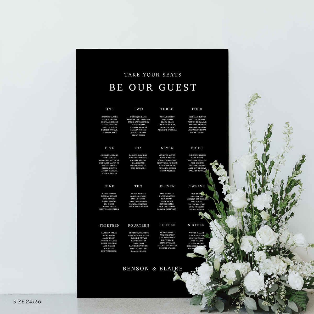 Medium Seating Chart