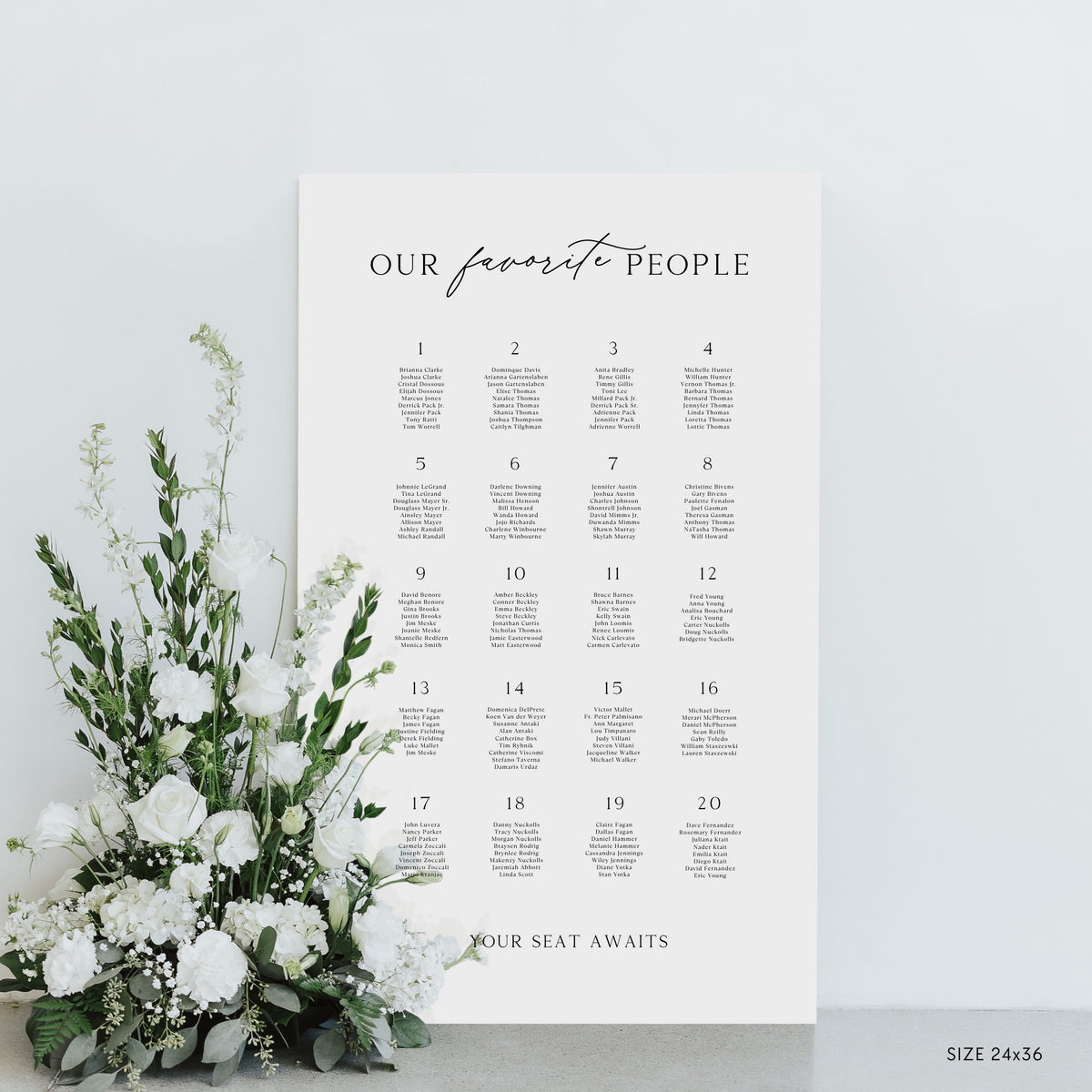 Large Seating Chart