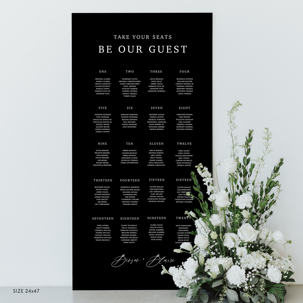 Large Seating Chart