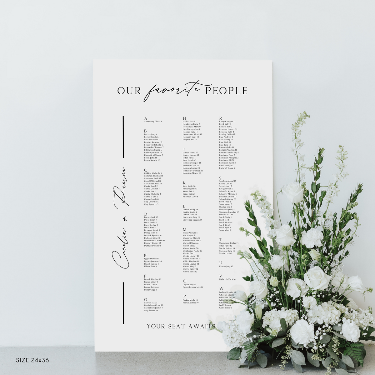 Large Seating Chart