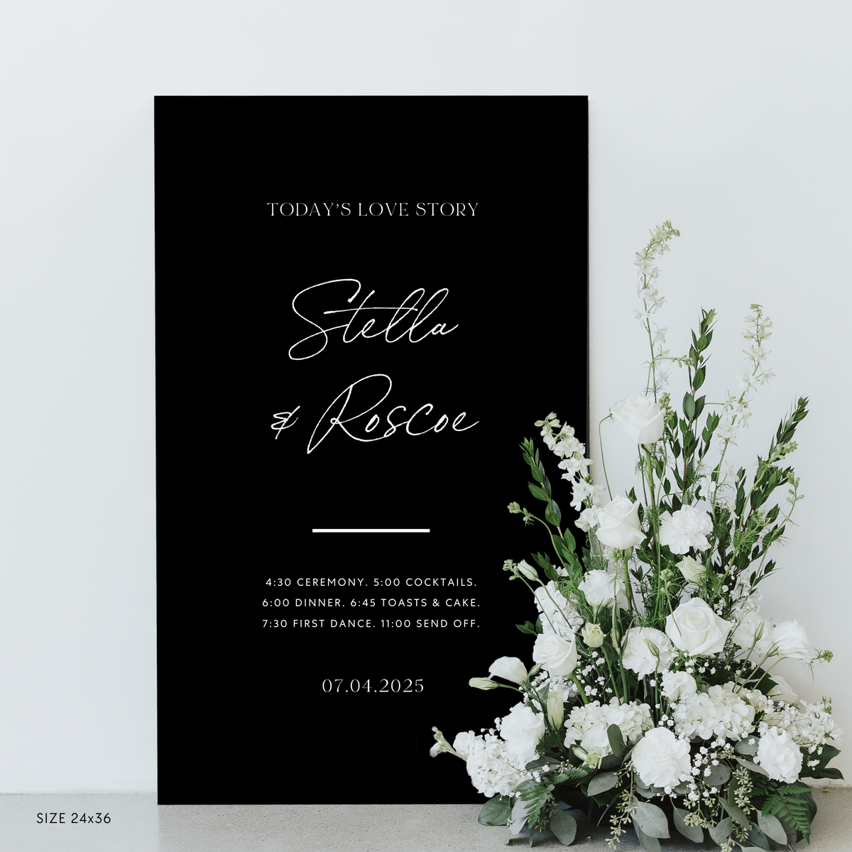 Welcome & Timeline Wedding Sign