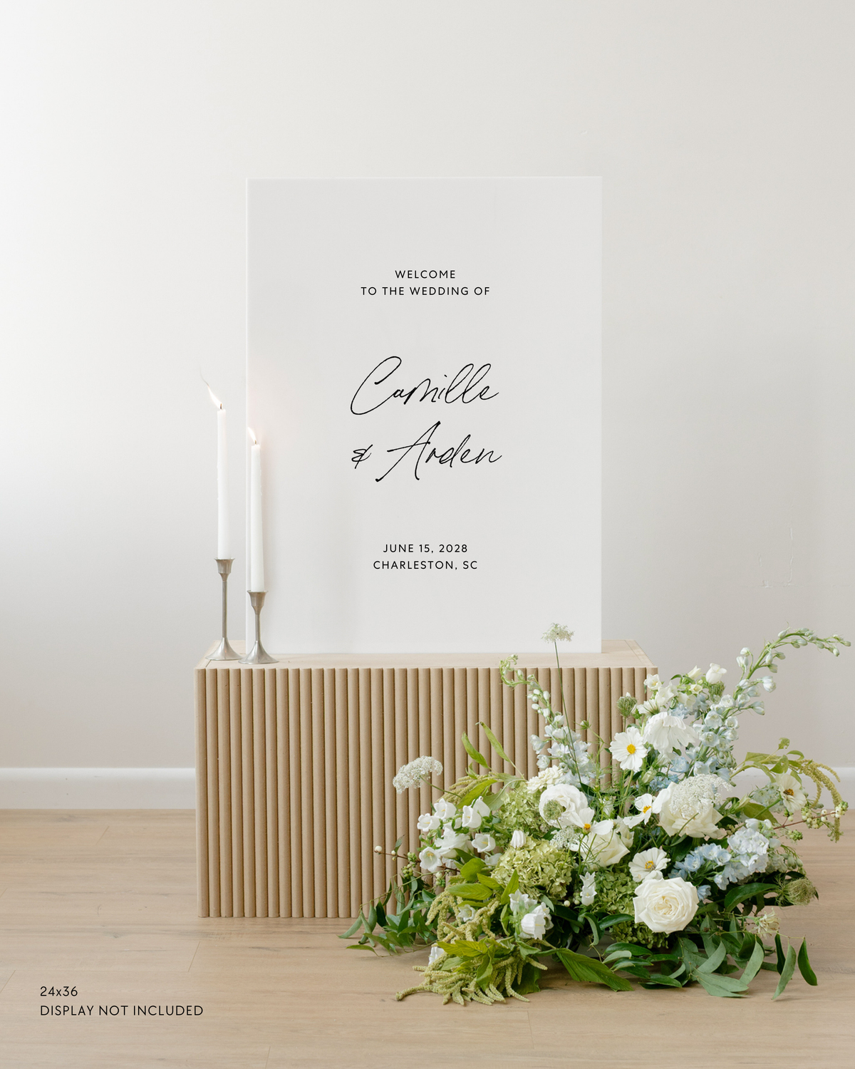 Acrylic Wedding Welcome Sign In Capri