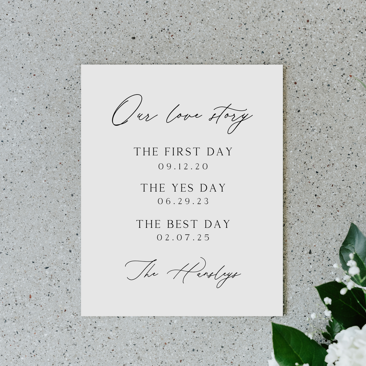 Love Story Sign
