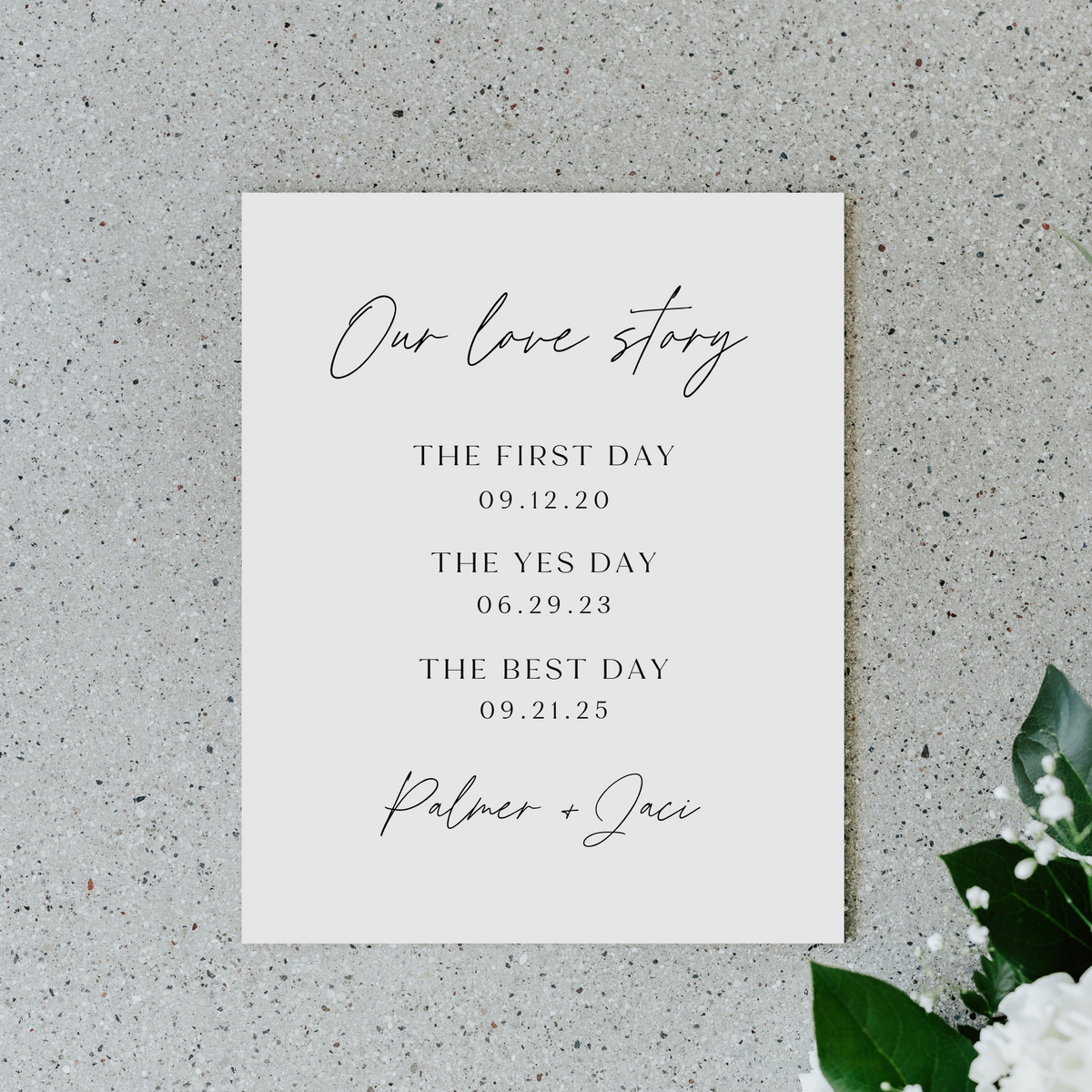 Love Story Sign