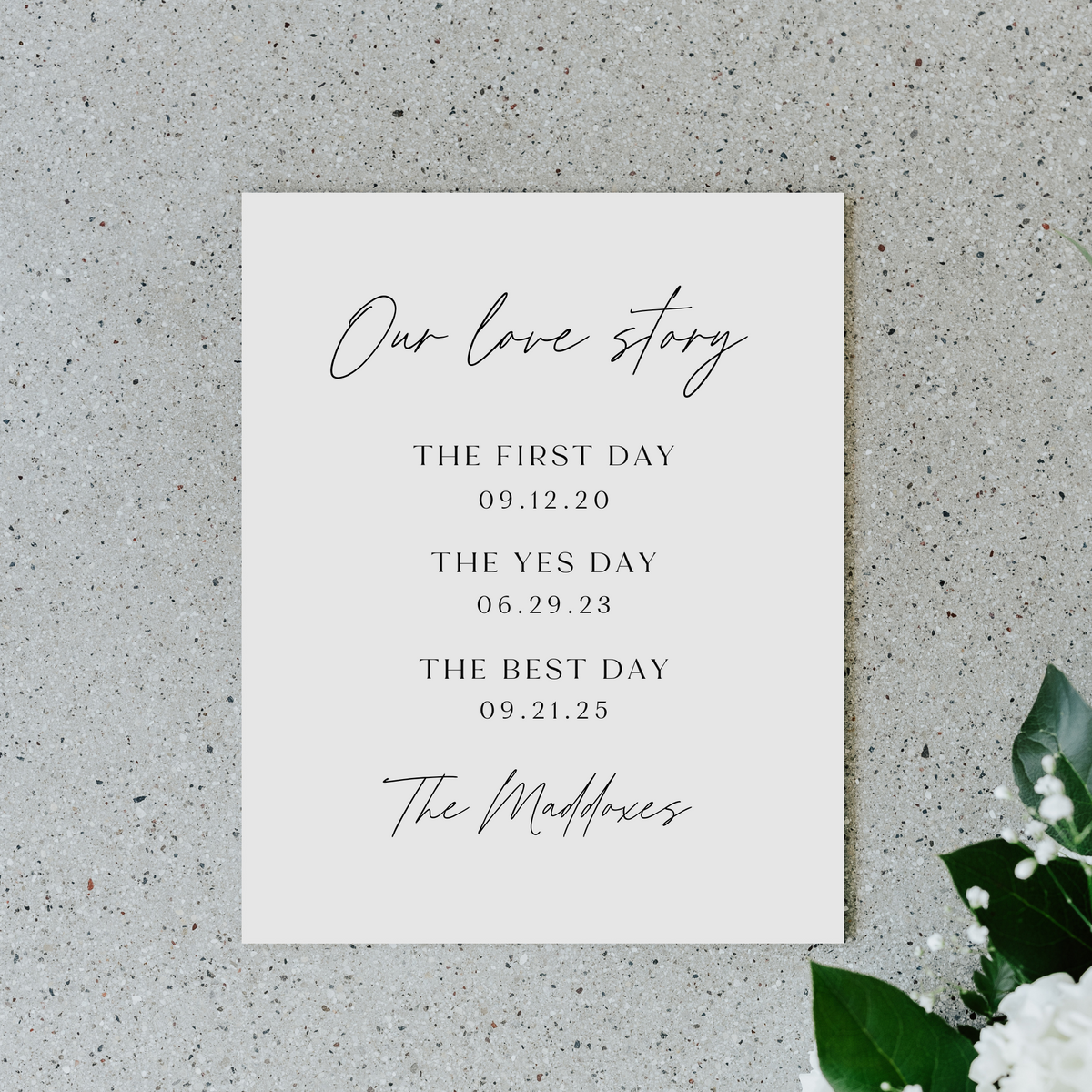 Love Story Sign