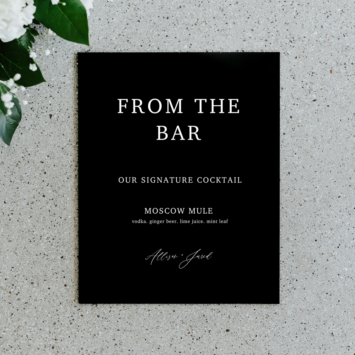 Signature Drinks Sign