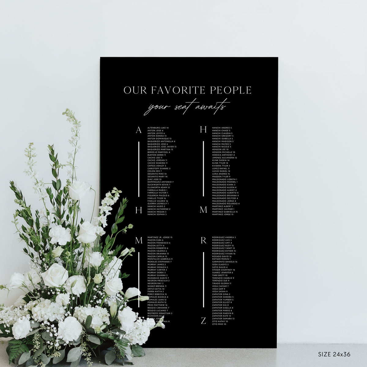 Refined Seating Chart