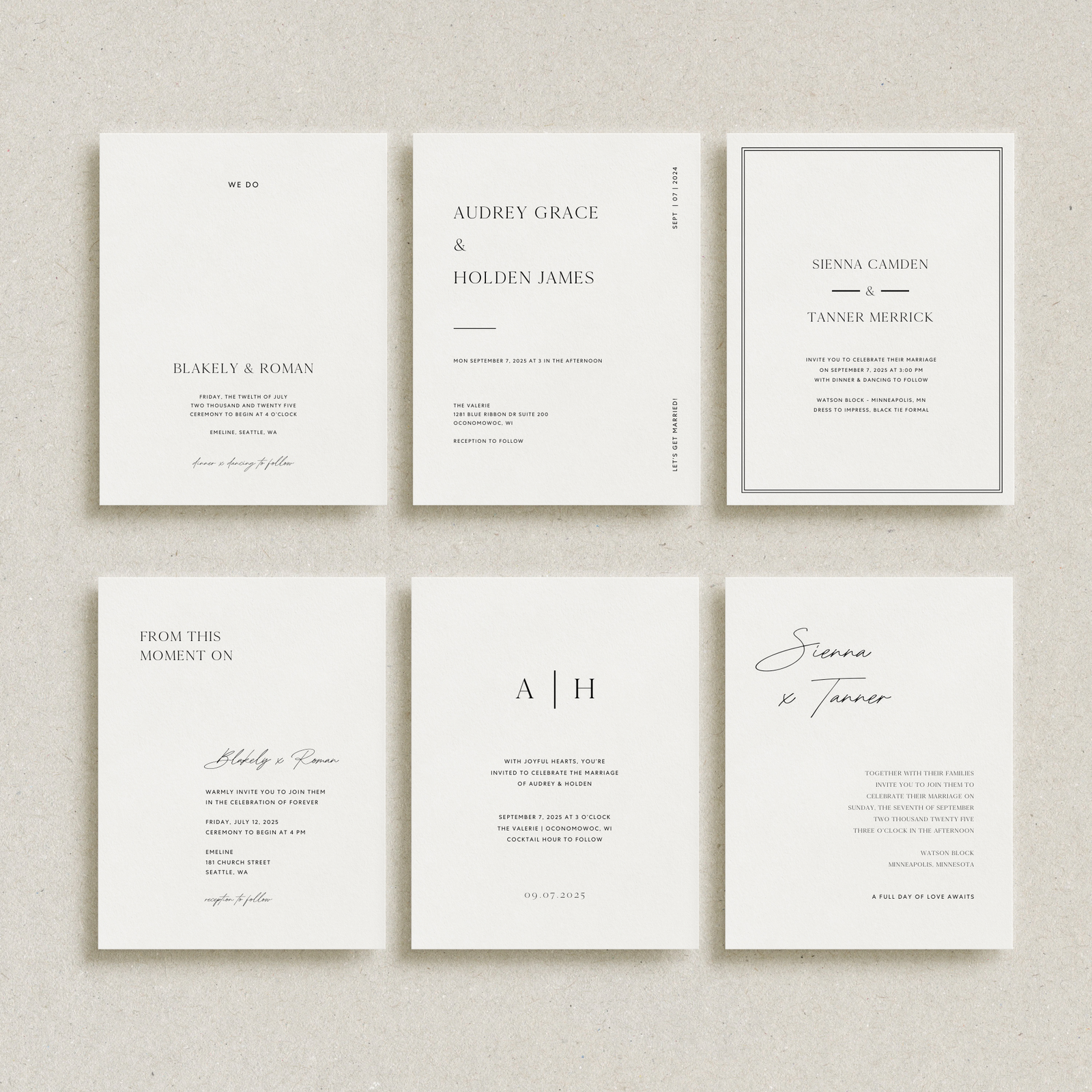 Wedding Invitation Templates
