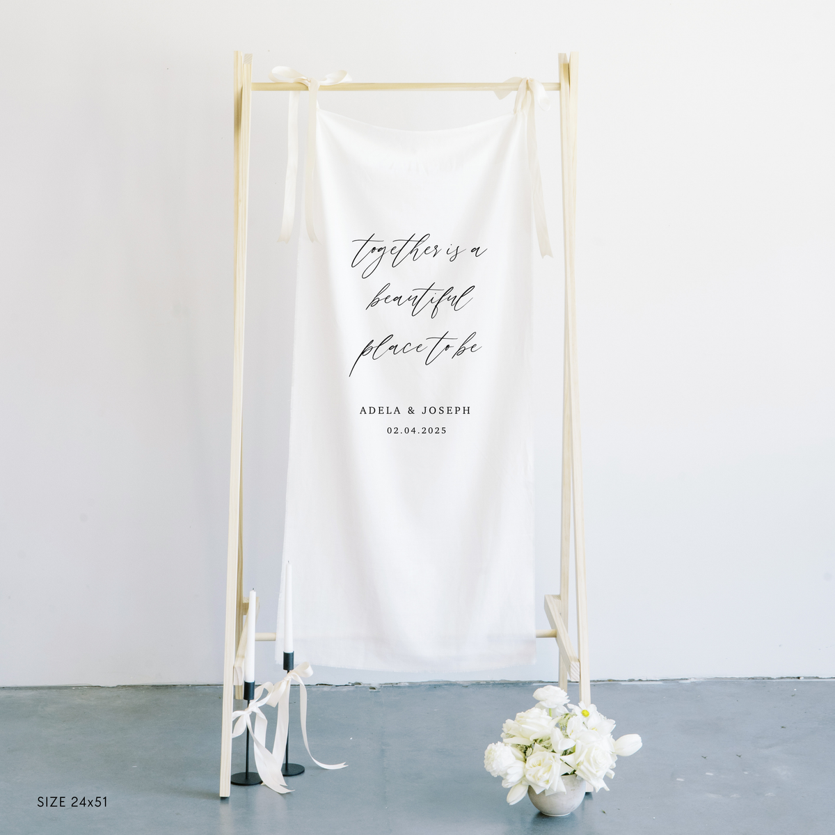 Add Your Quote Ceremony Linen Sign