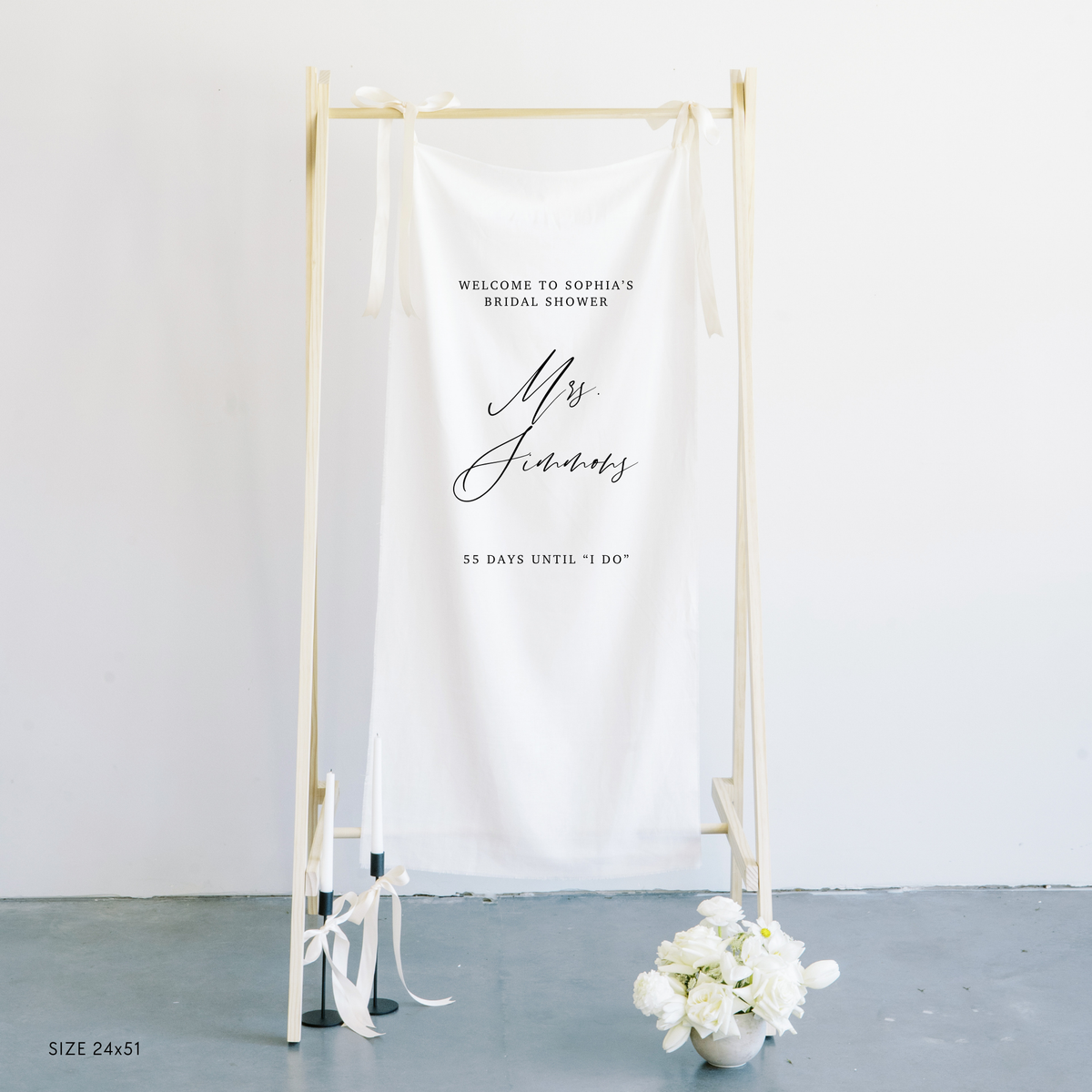 Bridal Shower Linen Sign