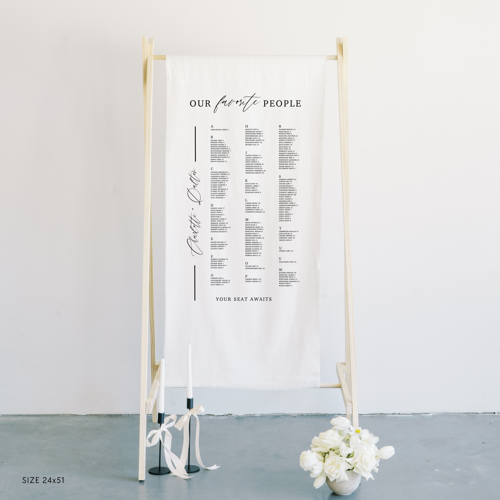 Large Linen Seating Chart