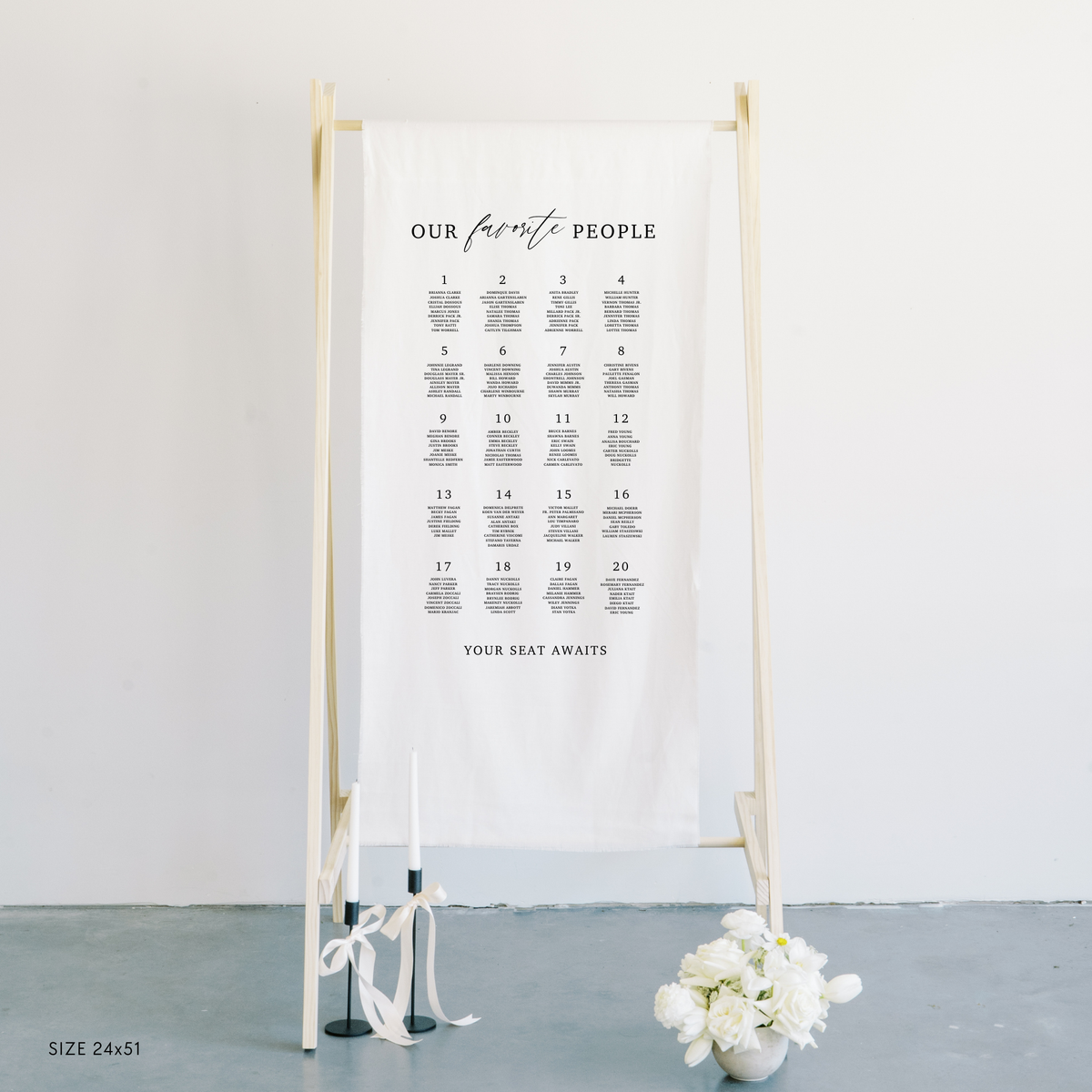 Medium Linen Seating Chart