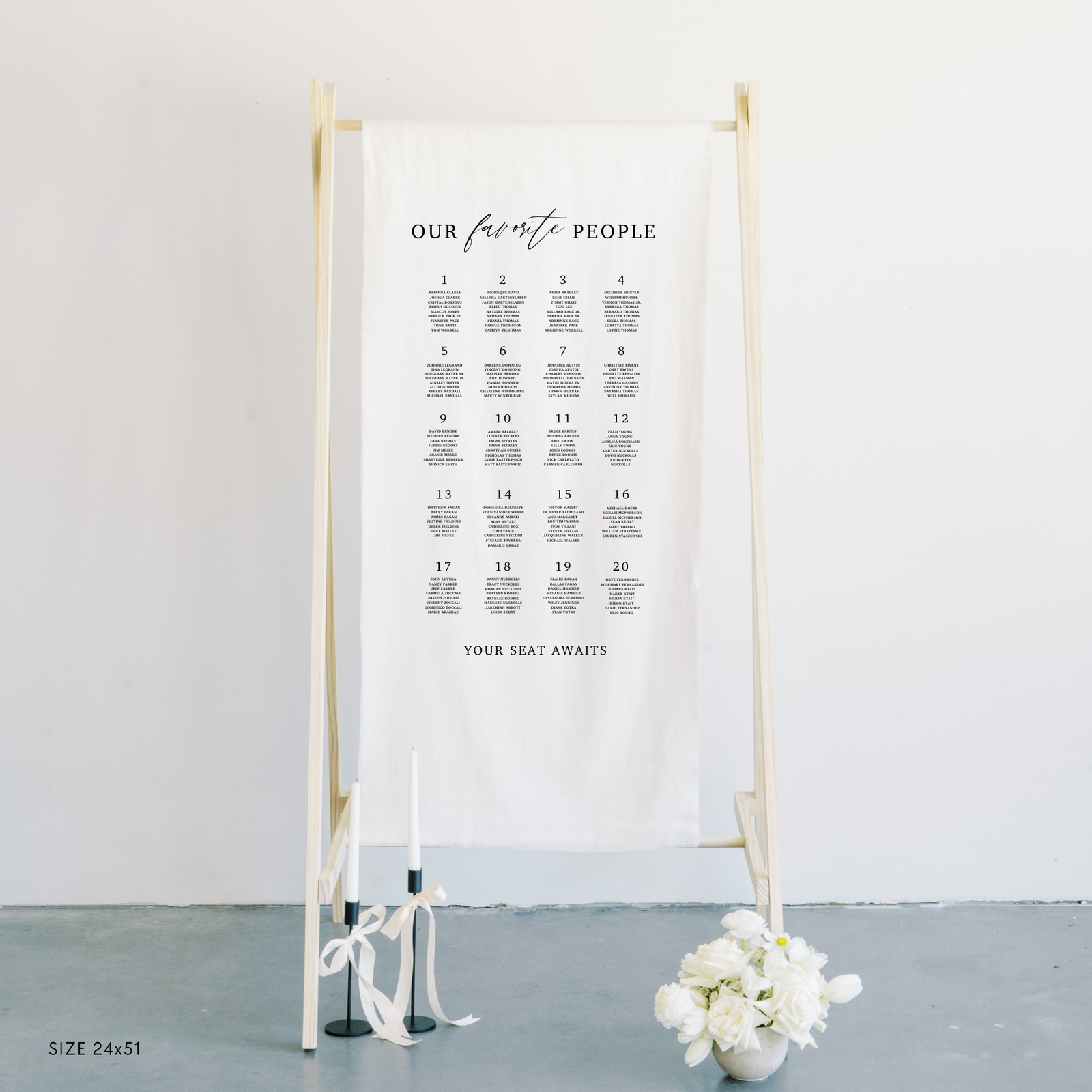 Large Linen Seating Chart