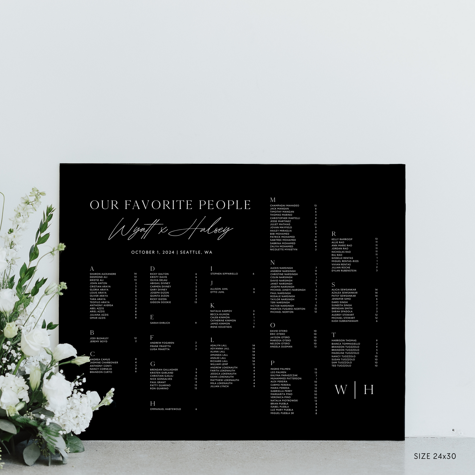 Classic Seating Chart