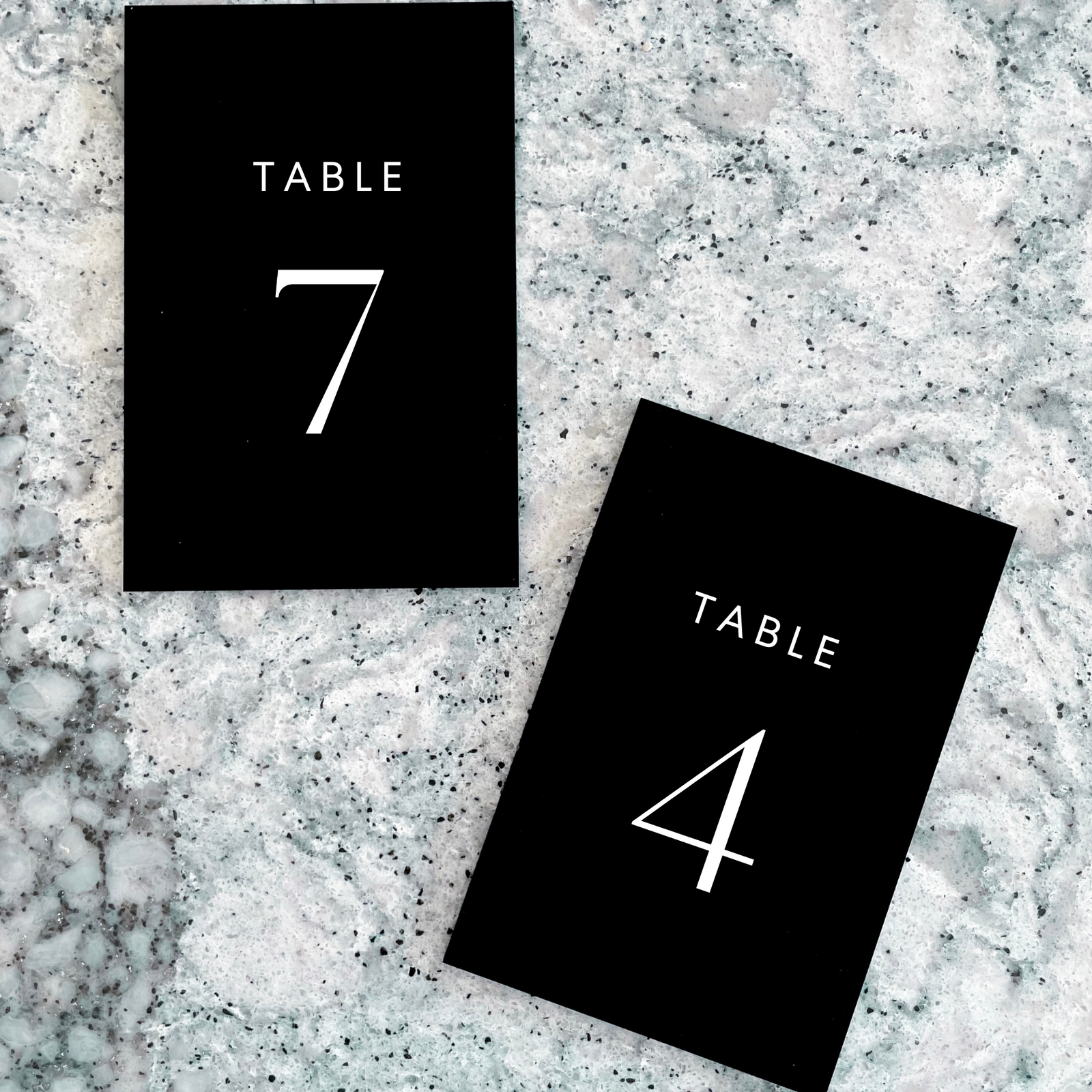 Vertical Wedding Table Number