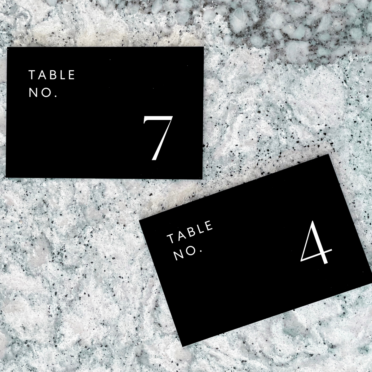 Horizontal Wedding Table Number