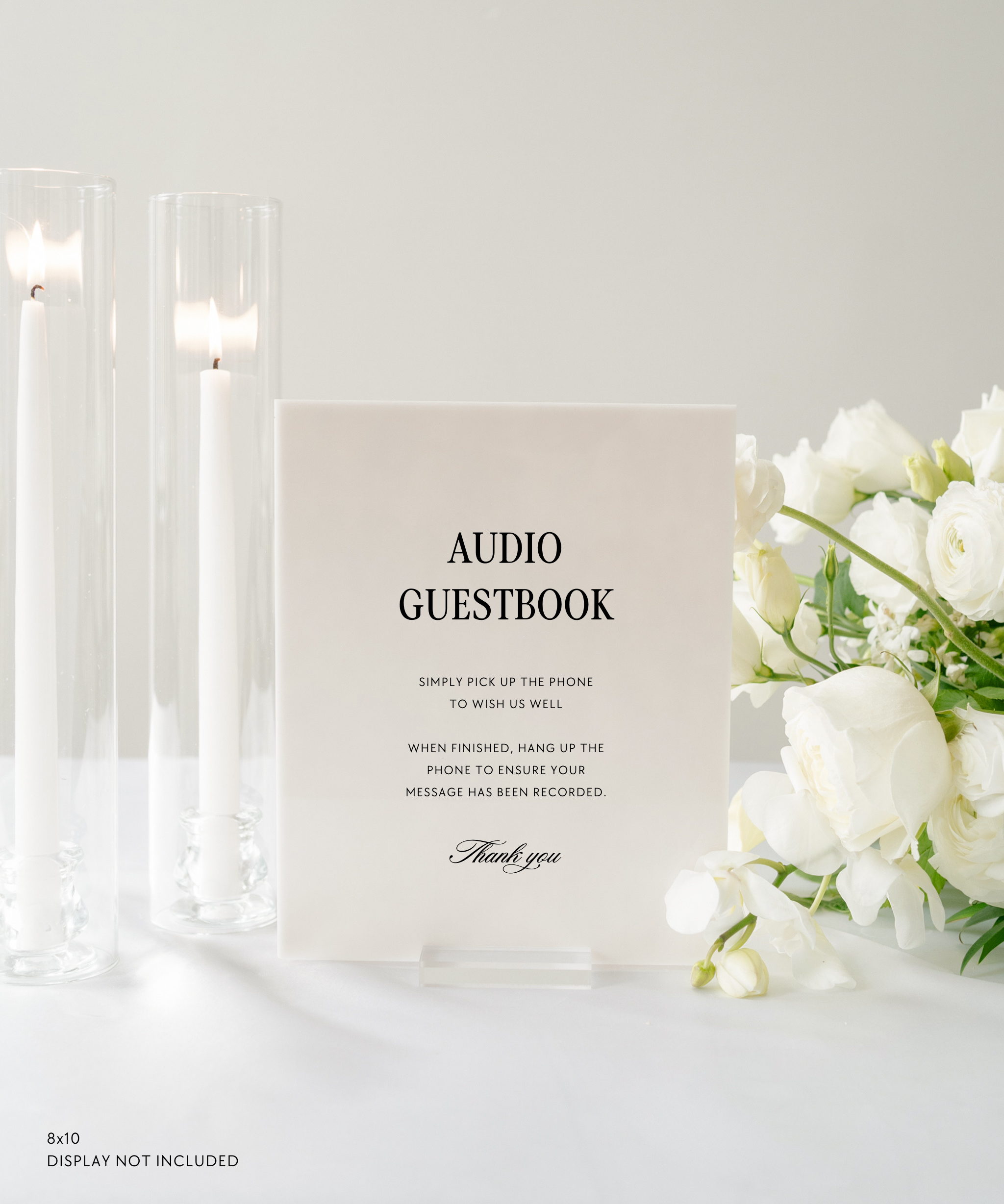 Acrylic Audio Guestbook Wedding Sign In Haven