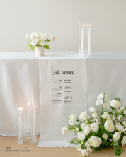 Linen Bar Menu Wedding Drink Sign In Haven