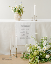 Linen Bar Menu Wedding Drink Sign In Capri
