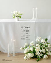 Linen Bar Menu Wedding Drink Sign In Haven