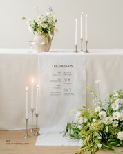 Linen Bar Menu Wedding Drink Sign In Capri
