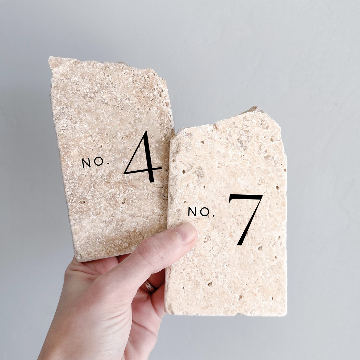 Wedding Canyon Travertine Stone Table Numbers