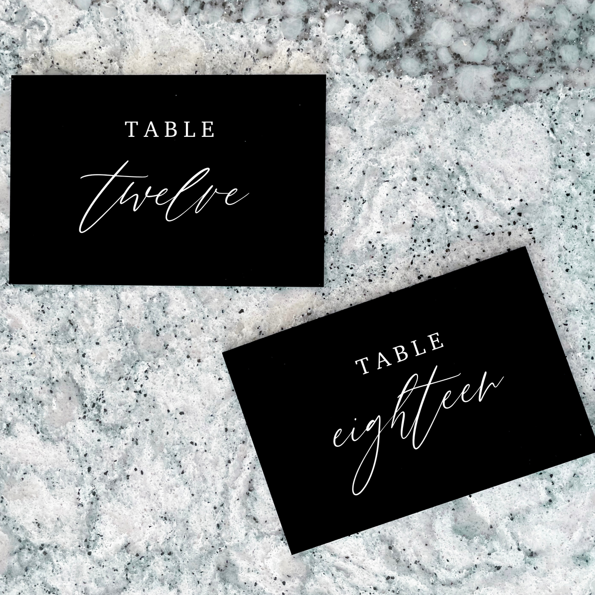 Horizontal Table Numbers