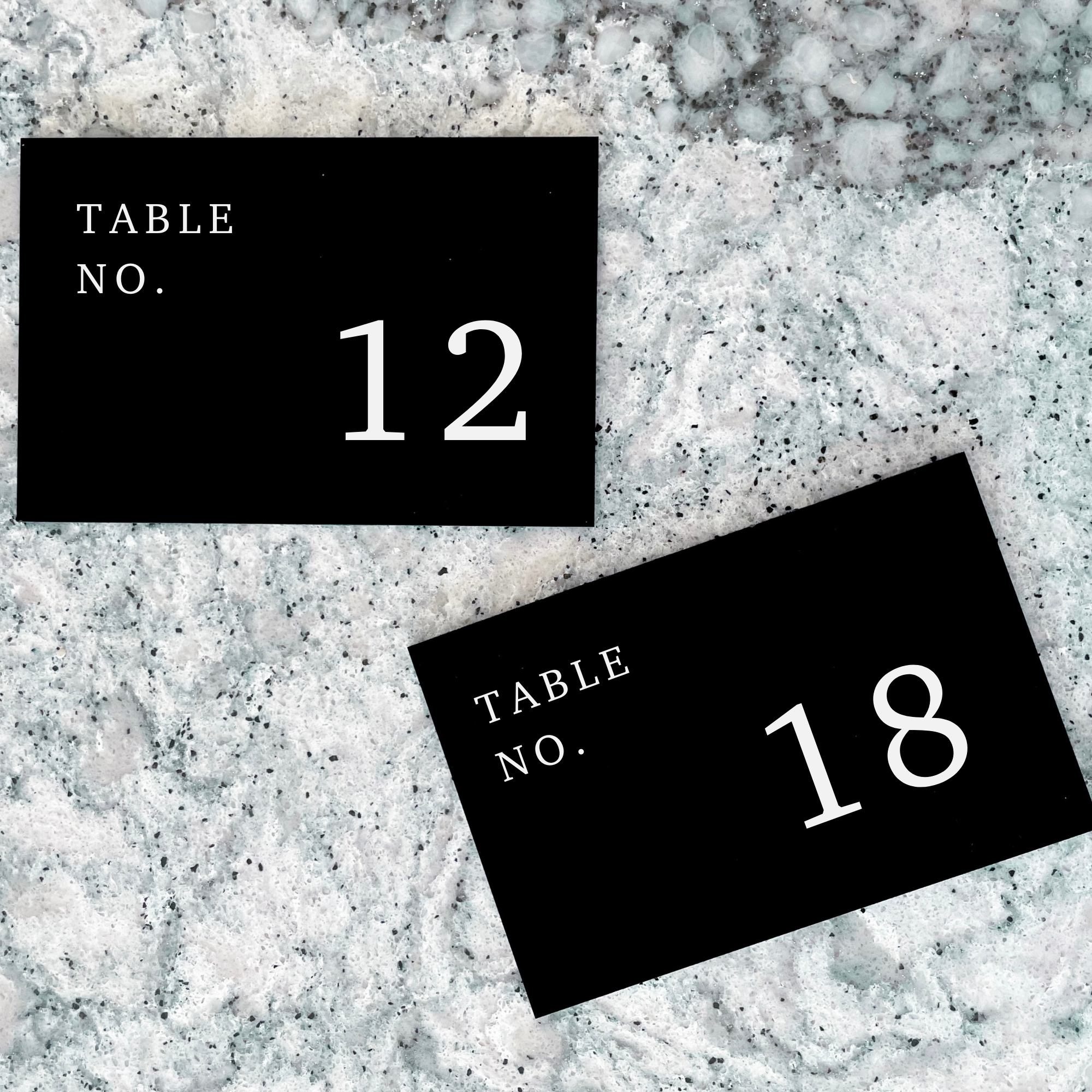 Horizontal Table Numbers