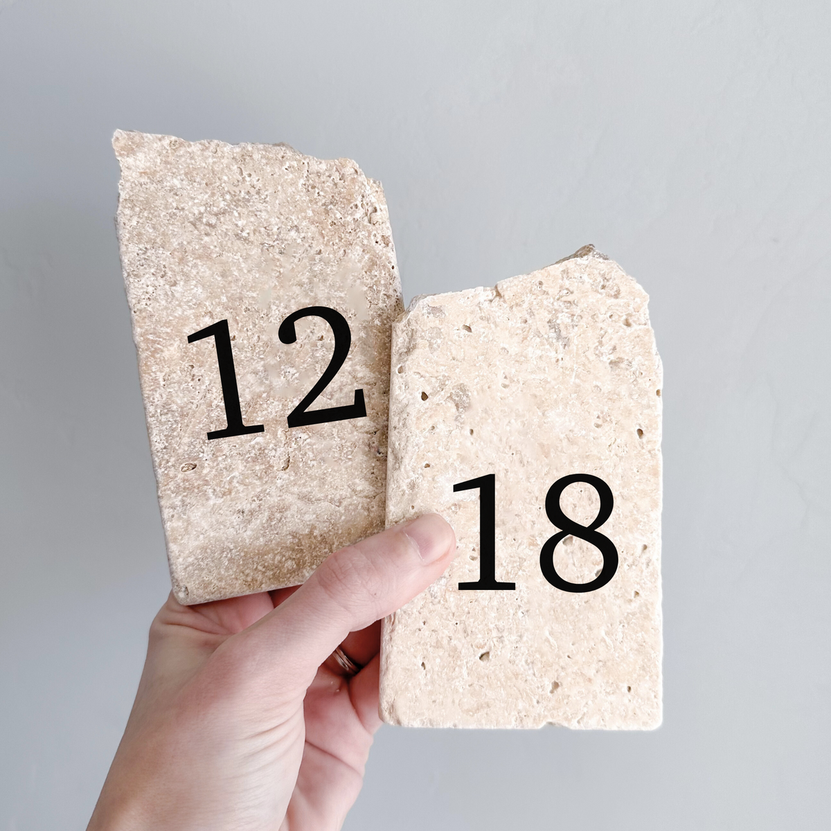 Wedding Canyon Travertine Stone Table Numbers