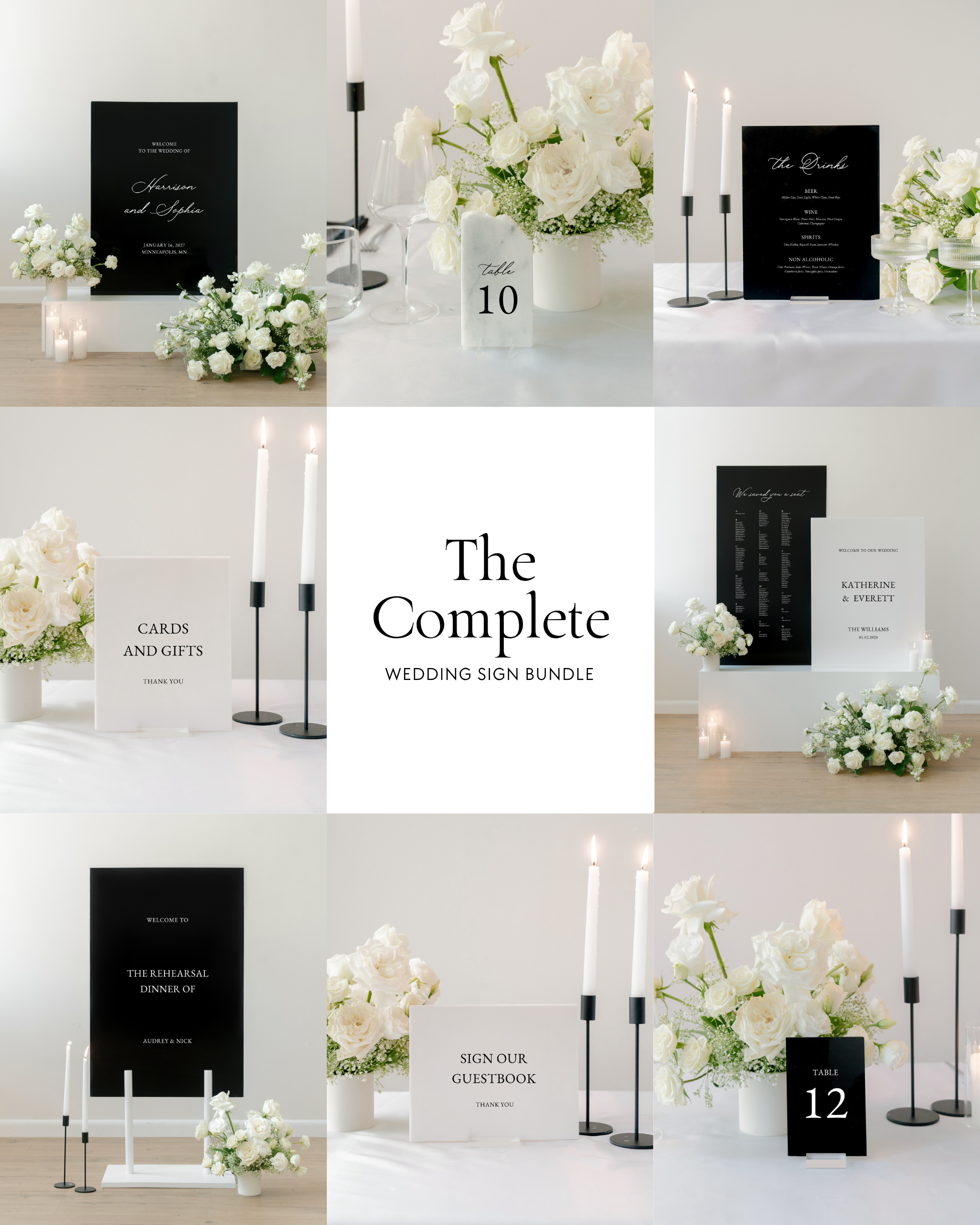 Claire | The Complete Wedding Sign Bundle