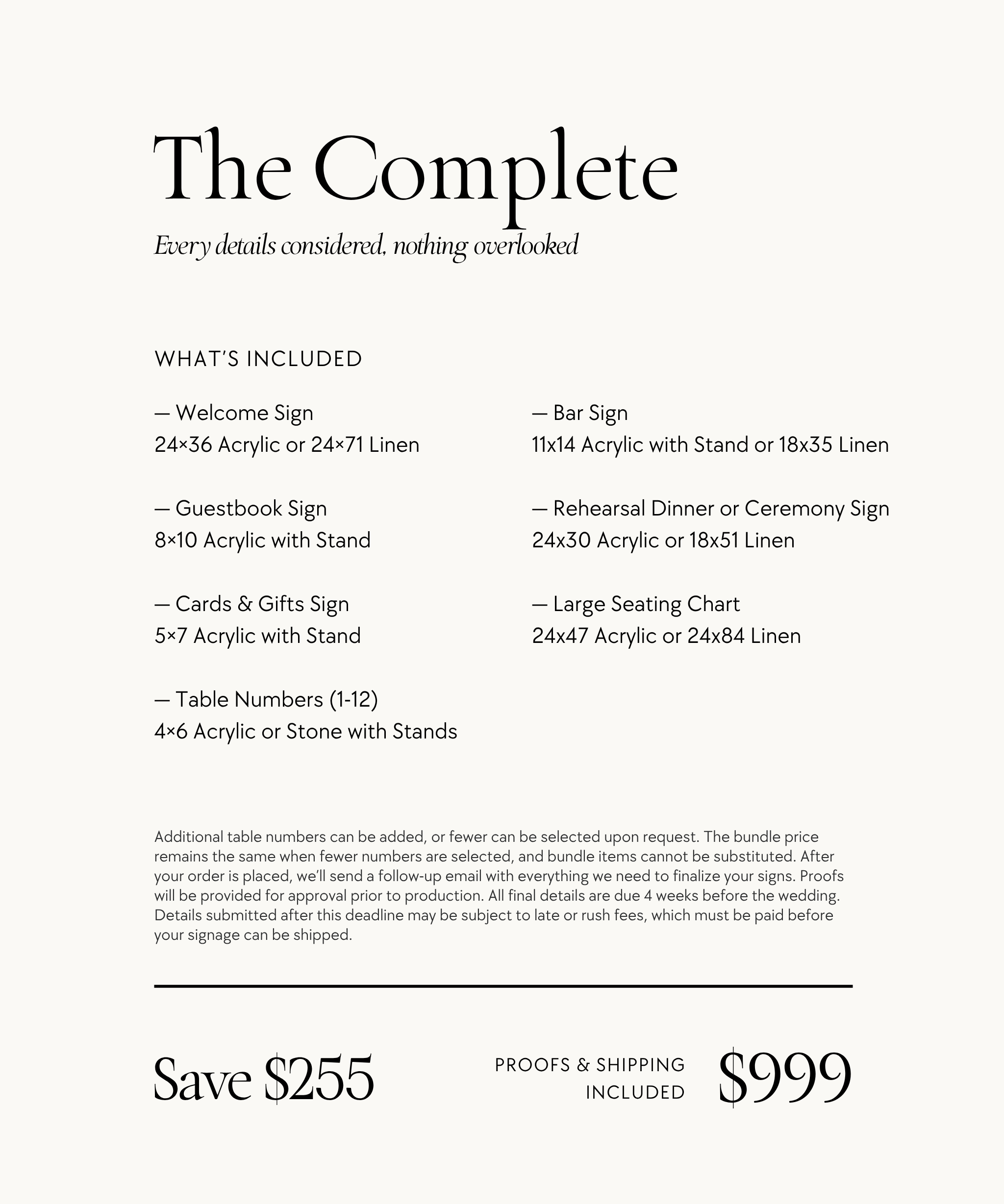 Complete wedding sign bundle, alternate view 4