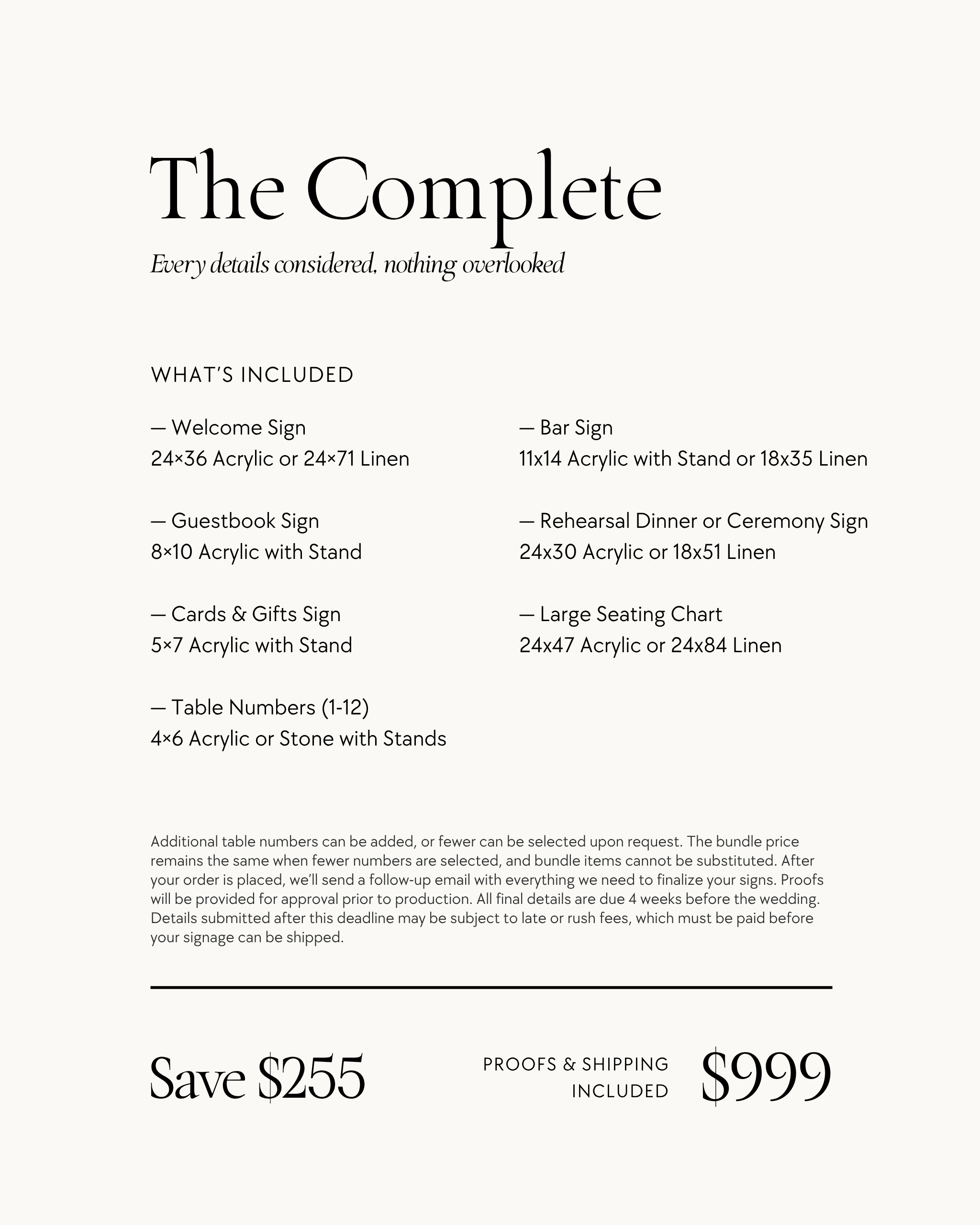 The Complete Wedding Sign Bundle
