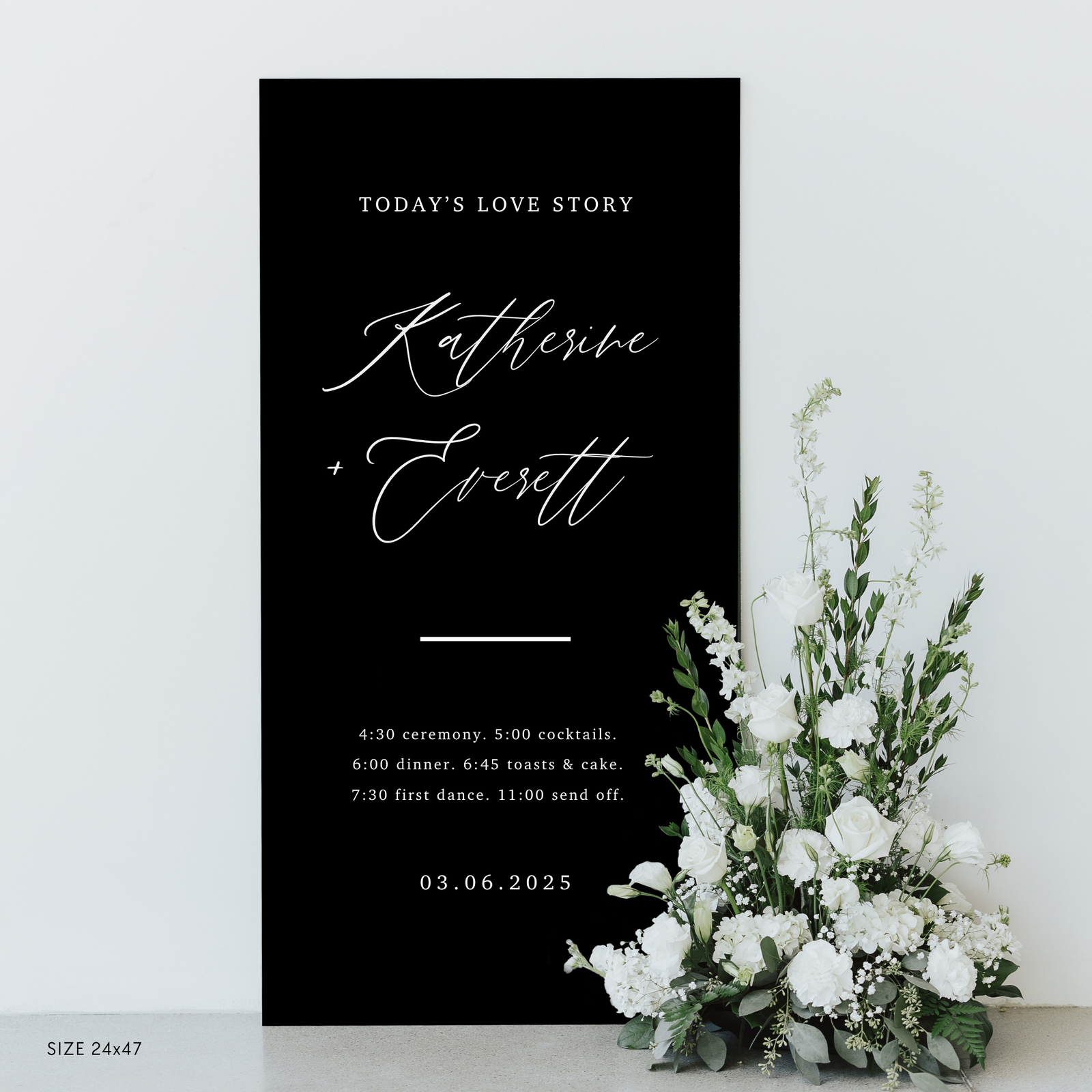 Welcome & Timeline Wedding Sign