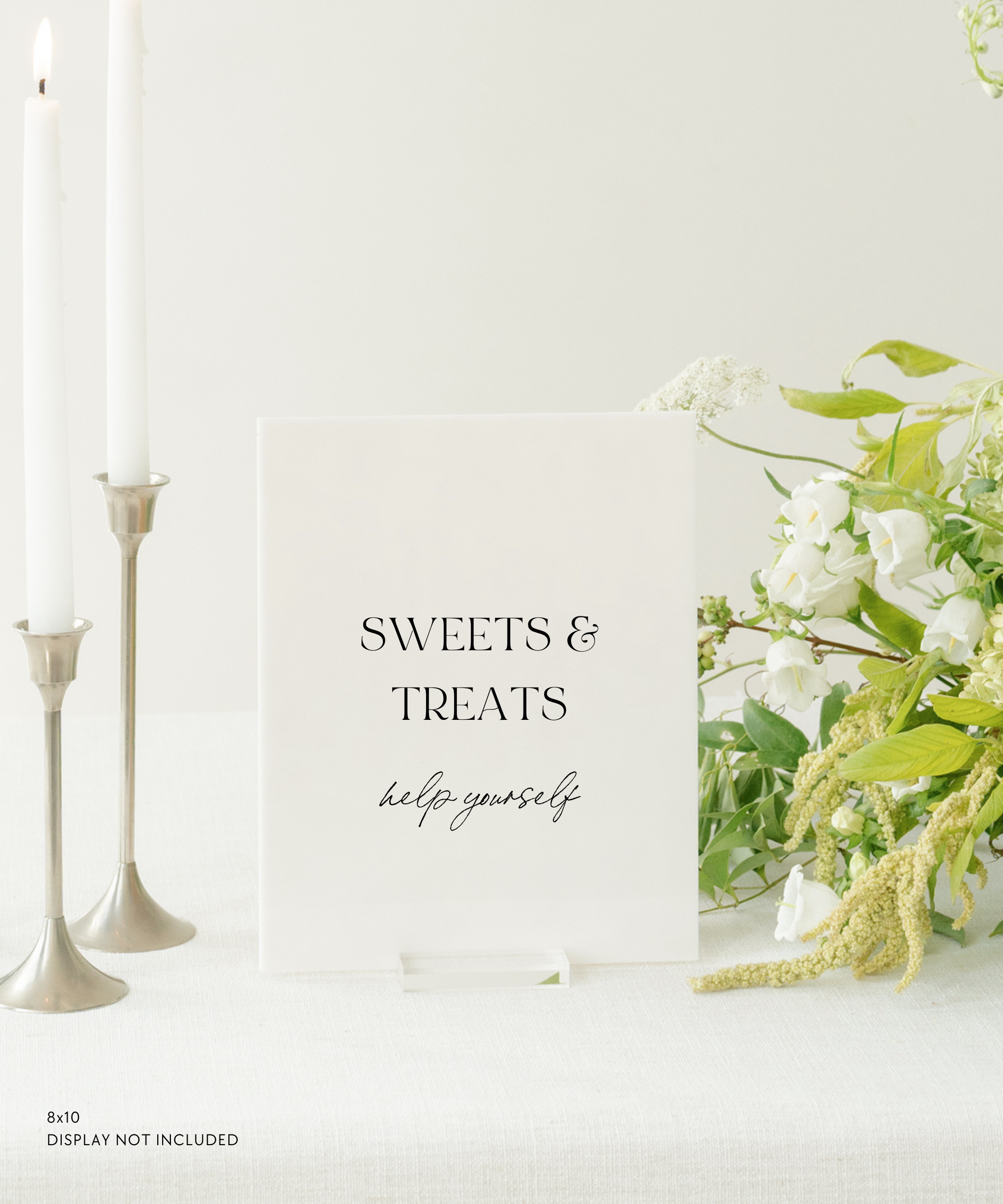 Acrylic Dessert Wedding Table Sign In Capri