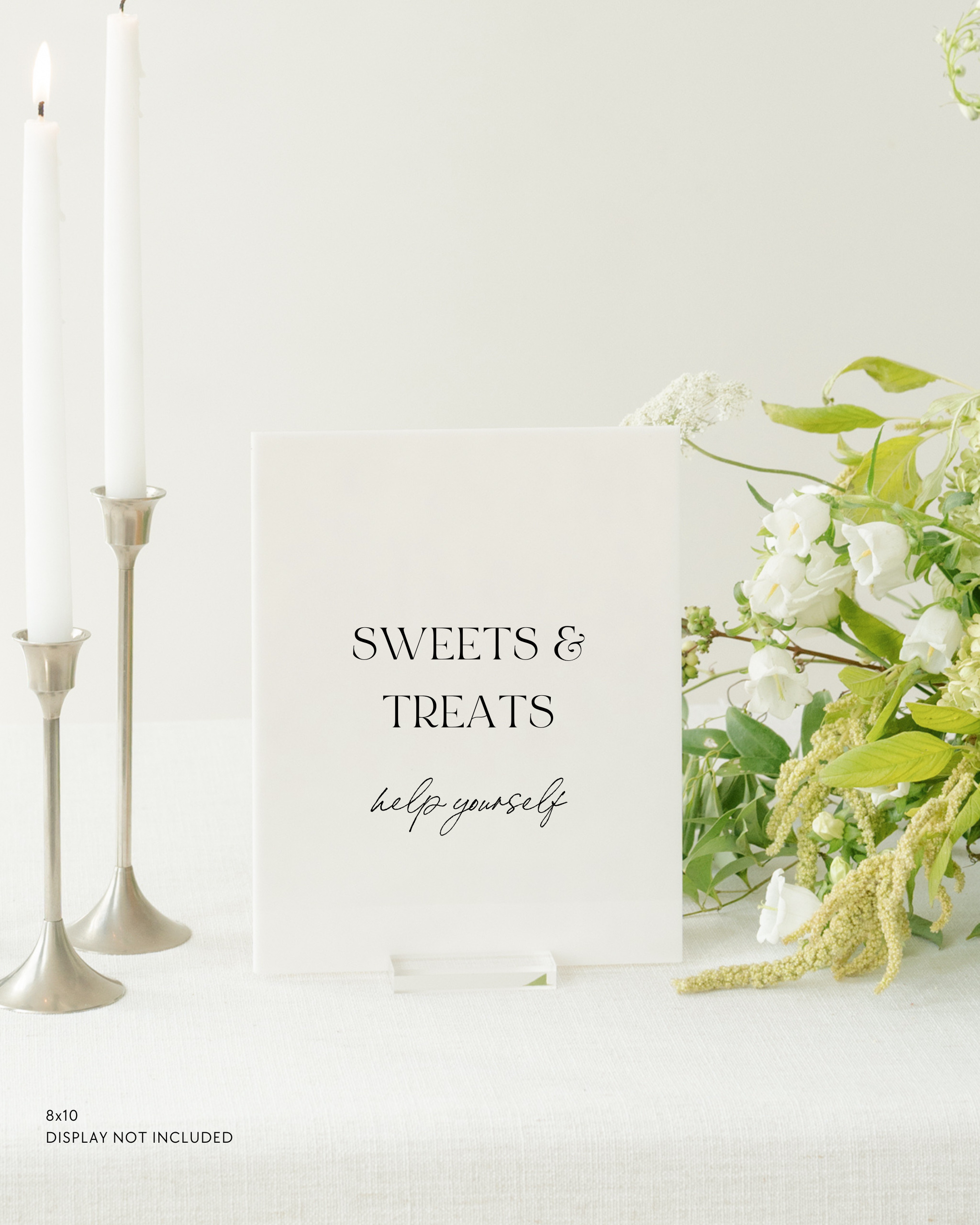 Acrylic Dessert Wedding Table Sign In Capri