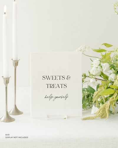 Acrylic Dessert Wedding Table Sign In Capri