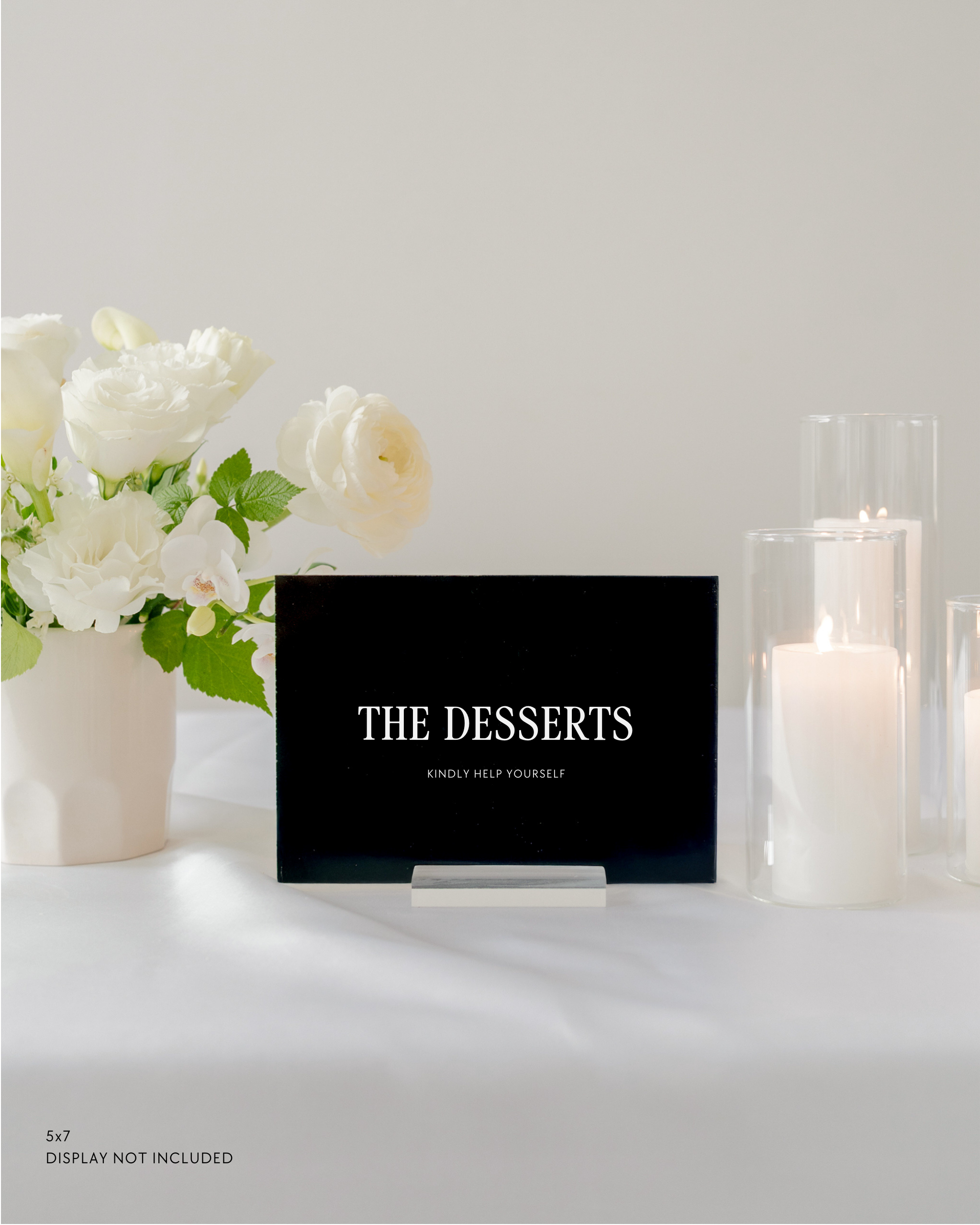 Acrylic Dessert Wedding Table Sign In Haven