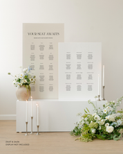 Acrylic Large Double Seating Chart Wedding Sign In Capri