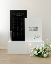 Acrylic Large Double Wedding Sign With Seating Chart In Haven