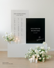 Acrylic Large Double Wedding Sign With Seating Chart In Claire