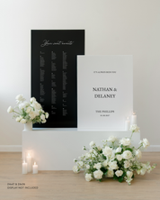 Acrylic Large Double Wedding Sign With Seating Chart In Claire