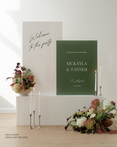 Acrylic Large Double Wedding Sign In Quinn