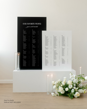 Acrylic Large Double Seating Chart Wedding Sign In Haven
