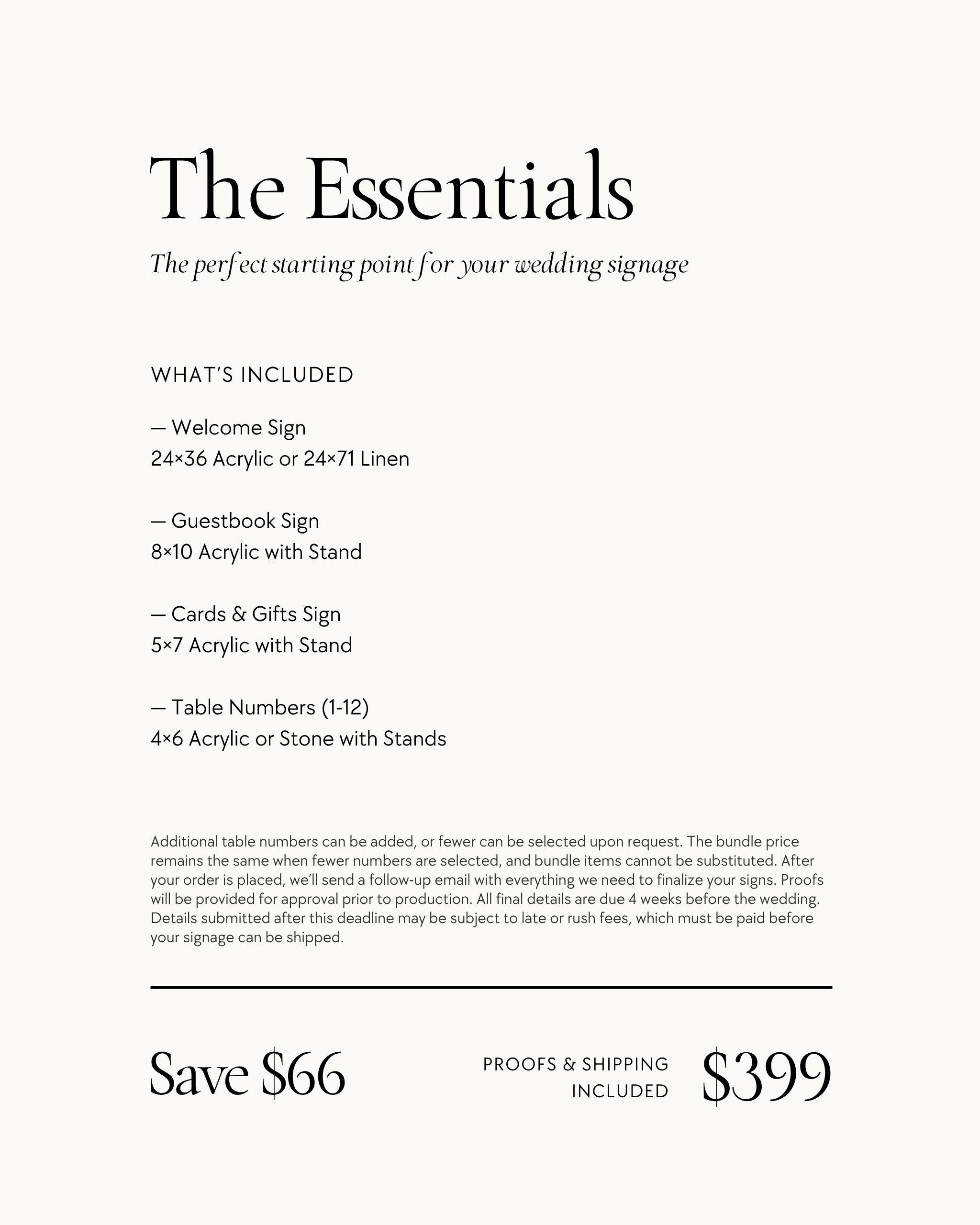 The Essentials Wedding Sign Bundle