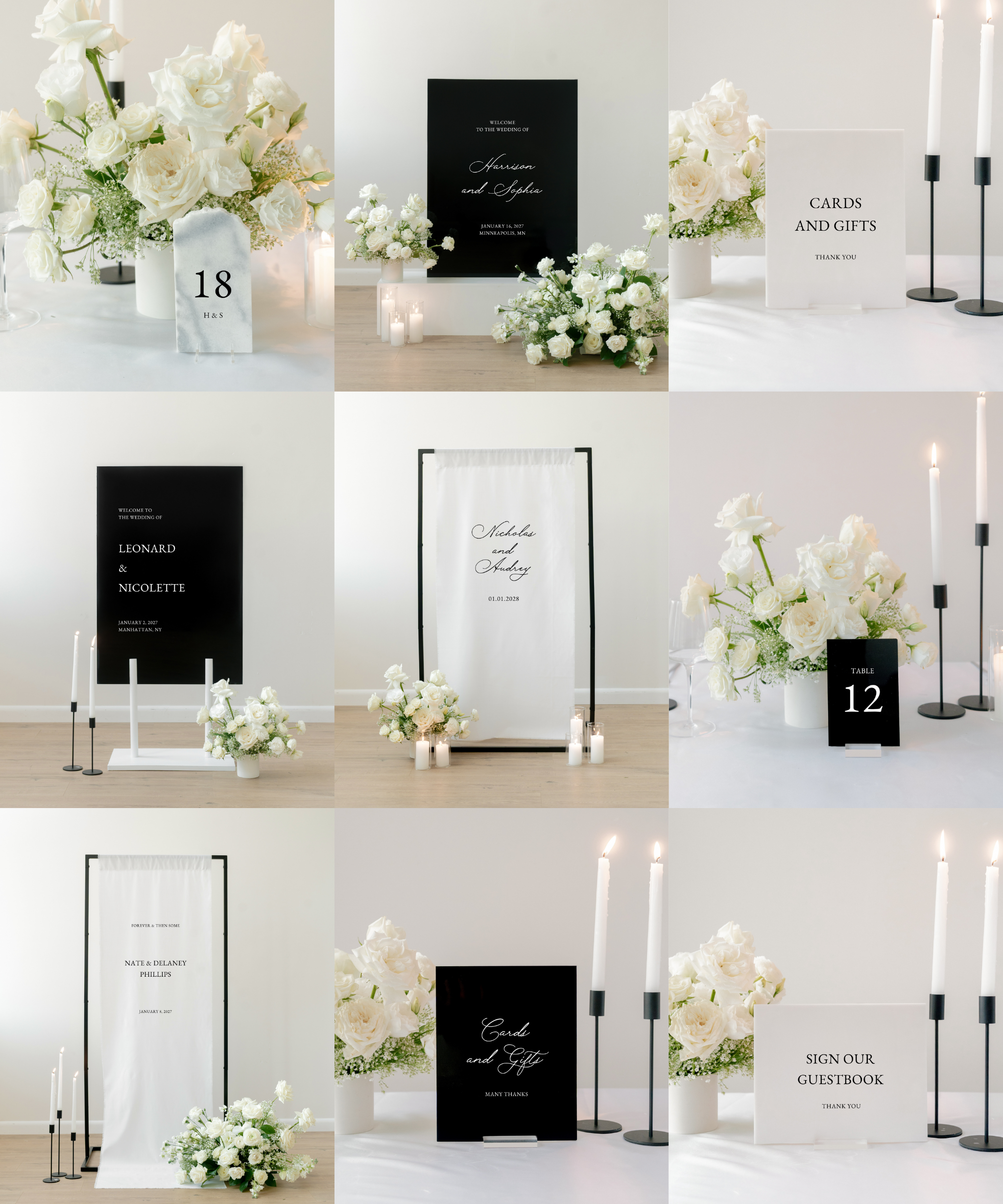 Essentials wedding sign bundle, alternate view 4