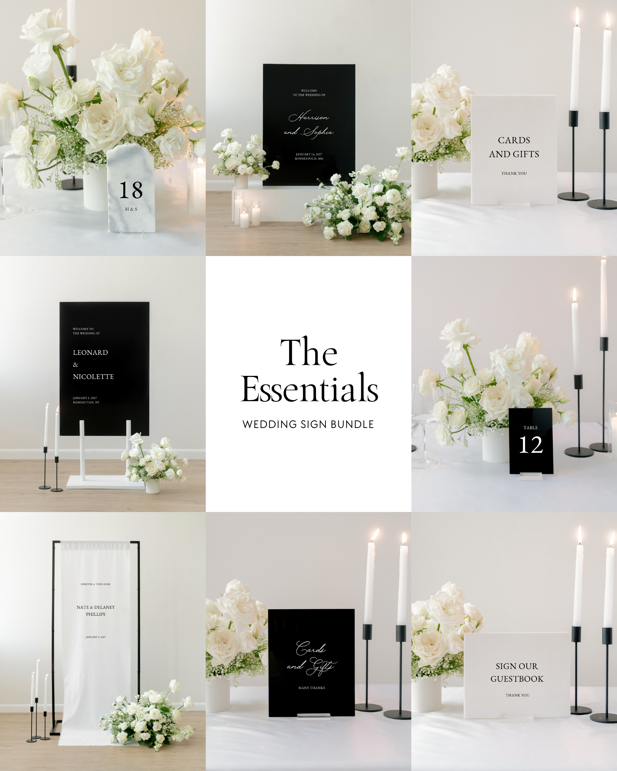 Claire | The Essentials Wedding Sign Bundle