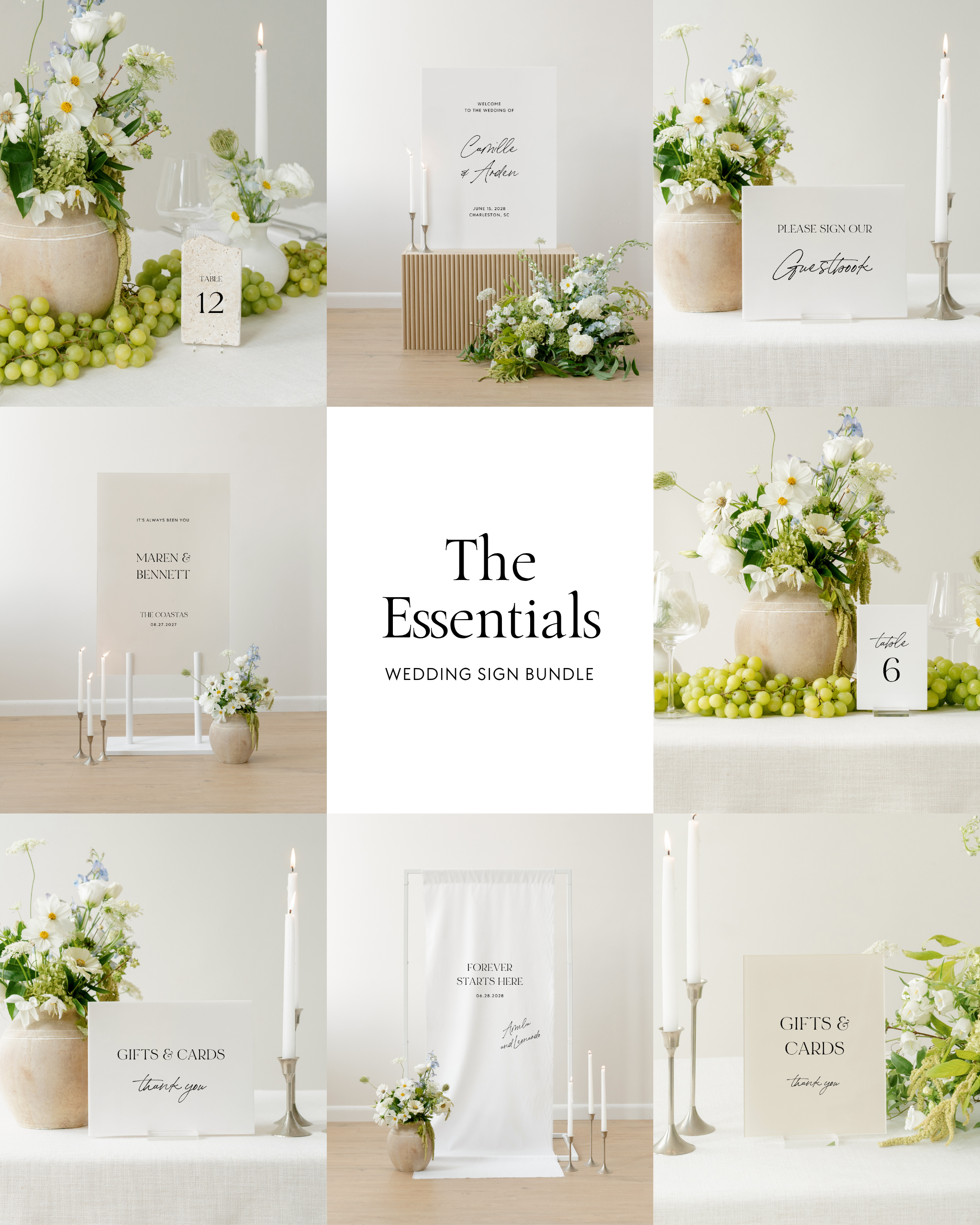 Capri | The Essentials Wedding Sign Bundle