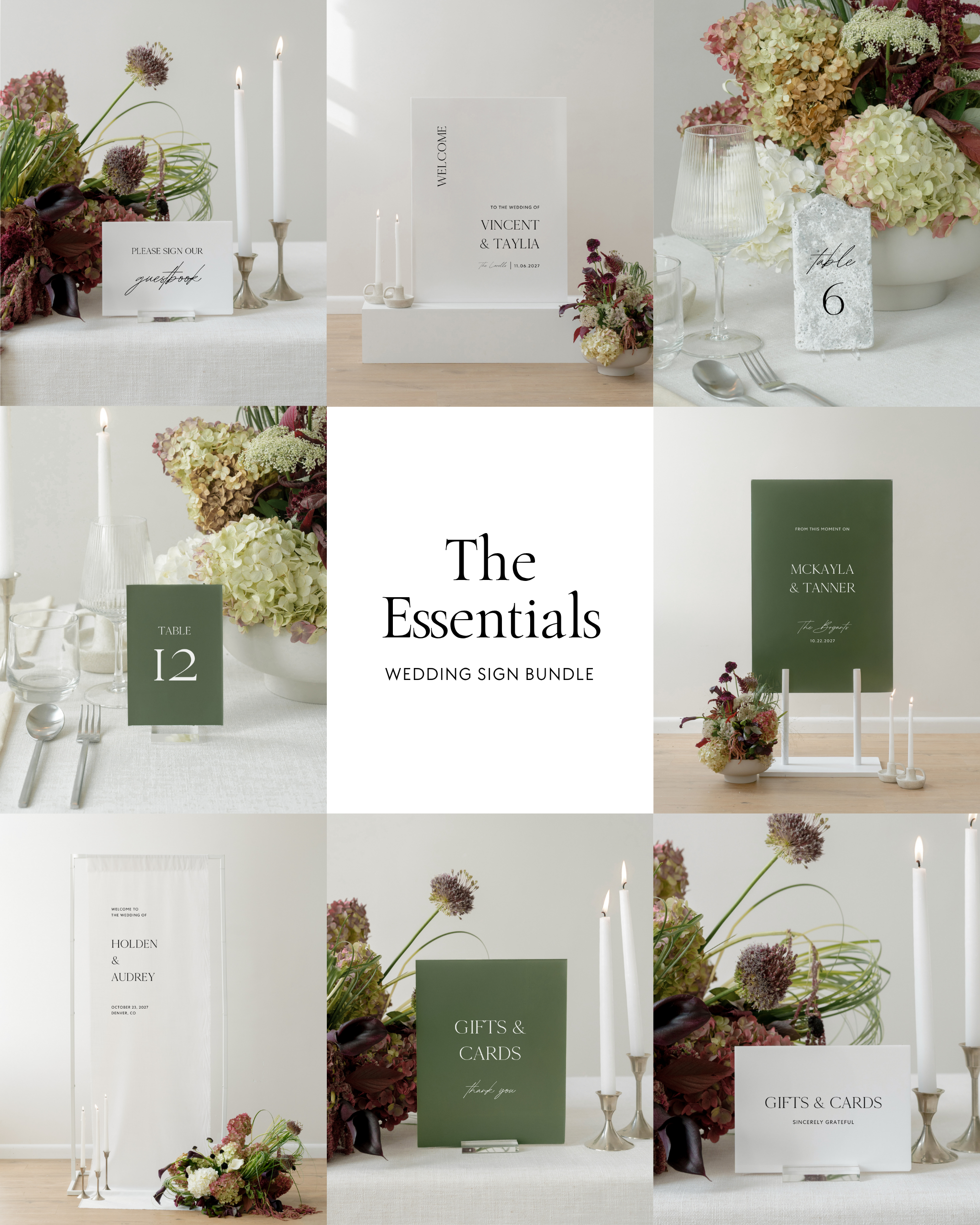 Quinn | The Essentials Wedding Sign Bundle